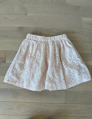 H&M Girls Pink Embroidered Circle Skirt / US 7